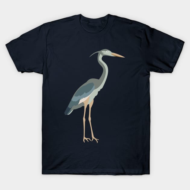 Heron T-Shirt by evisionarts